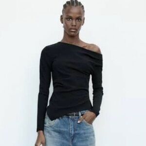 Zara Black Long Sleeve Top